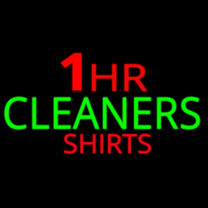 1 Hr Cleaners Shirt Neontábla