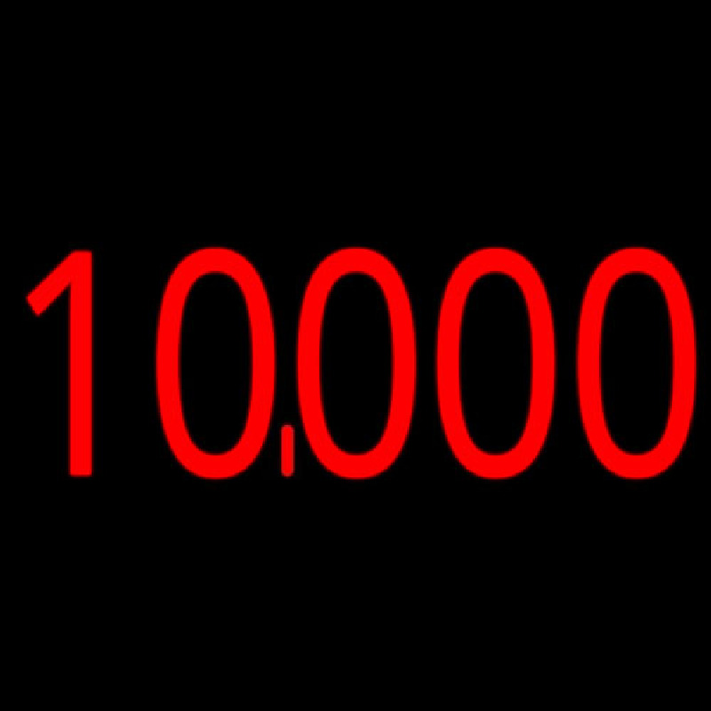 10000 Red Neontábla