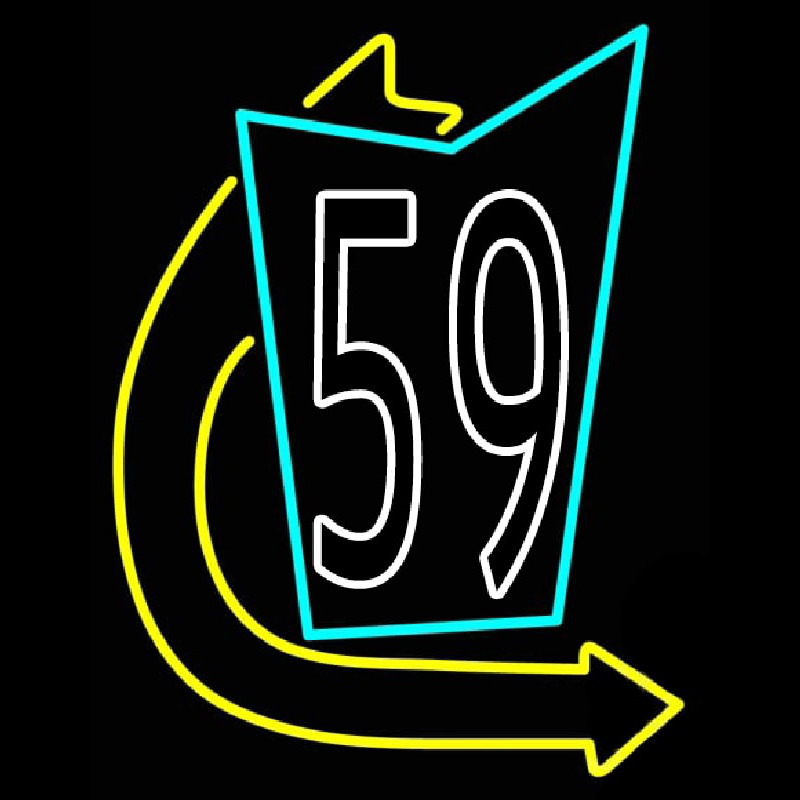 59 Road Neontábla