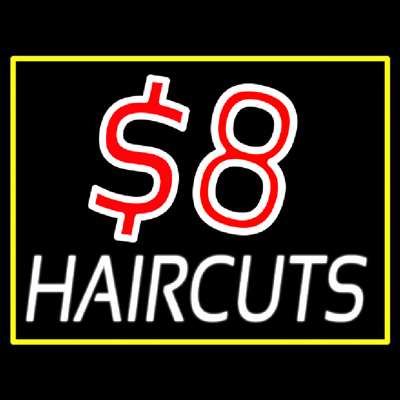 8 Haircuts Neontábla