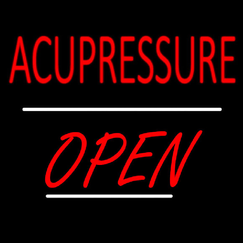 Acupressure Open White Line Neontábla