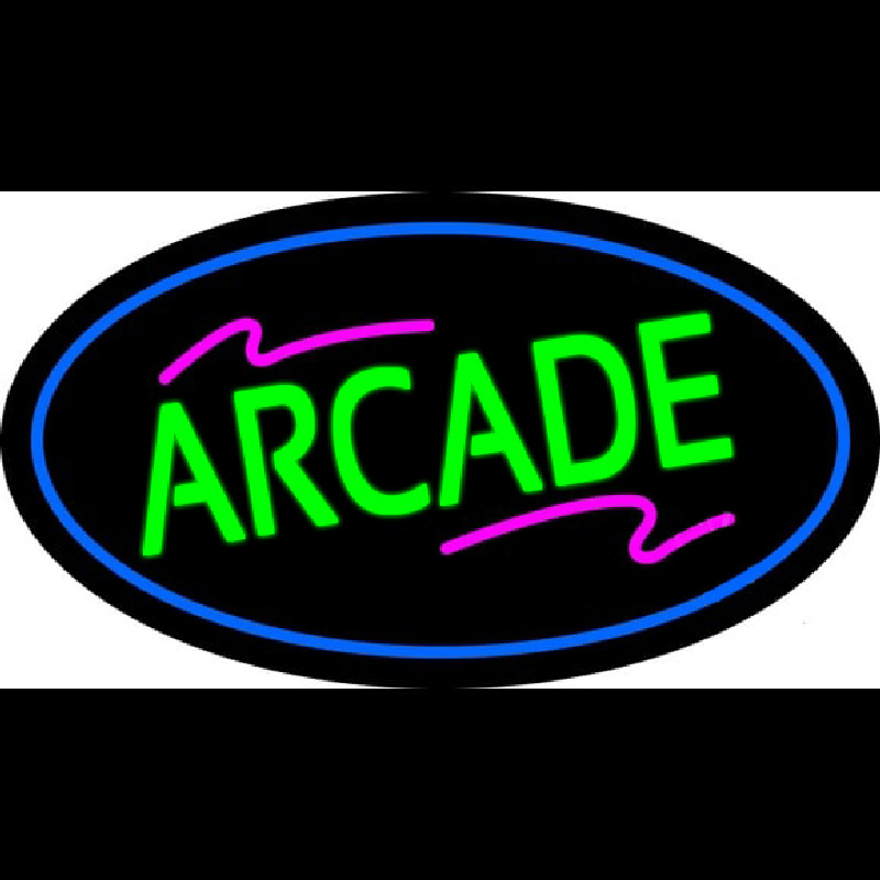 Arcade Oval Blue Neontábla