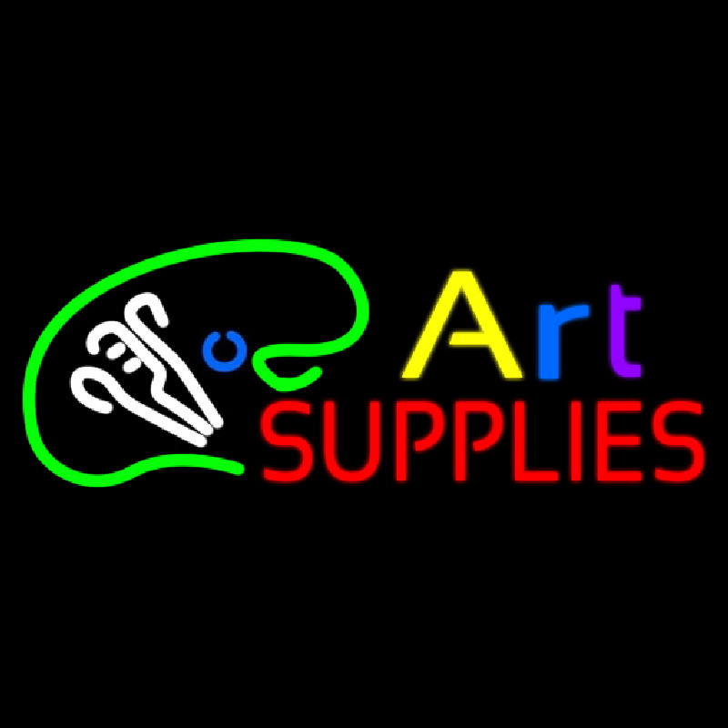 Art Supplies With Logo Neontábla