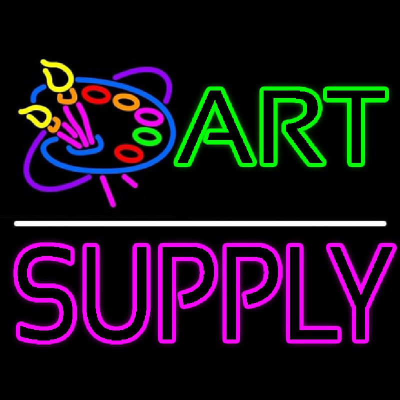 Art Supply With Logo 1 Neontábla