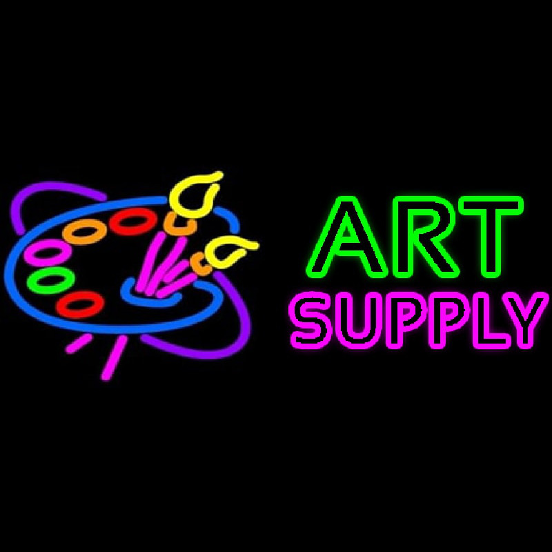 Art Supply With Logo Neontábla