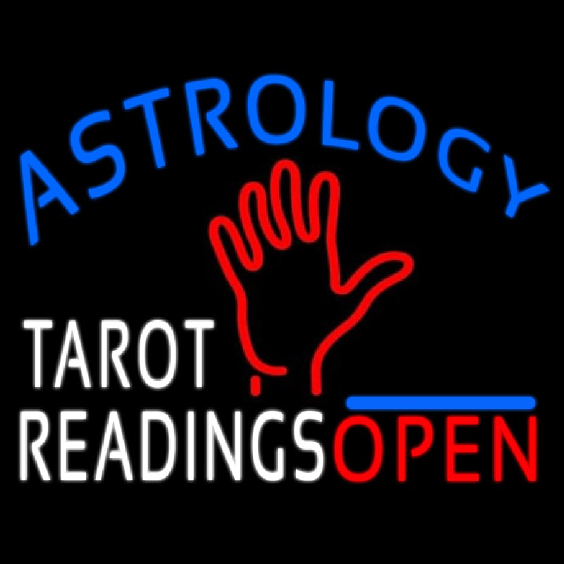 Astrology Tarot Readings Open Neontábla