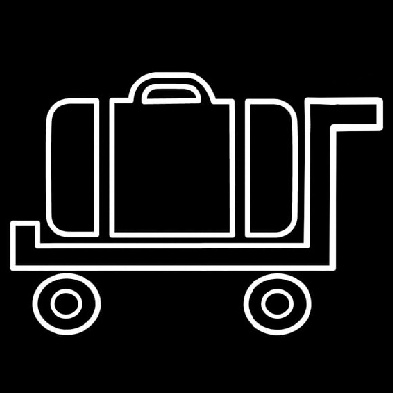 Baggage Cart Icon Neontábla