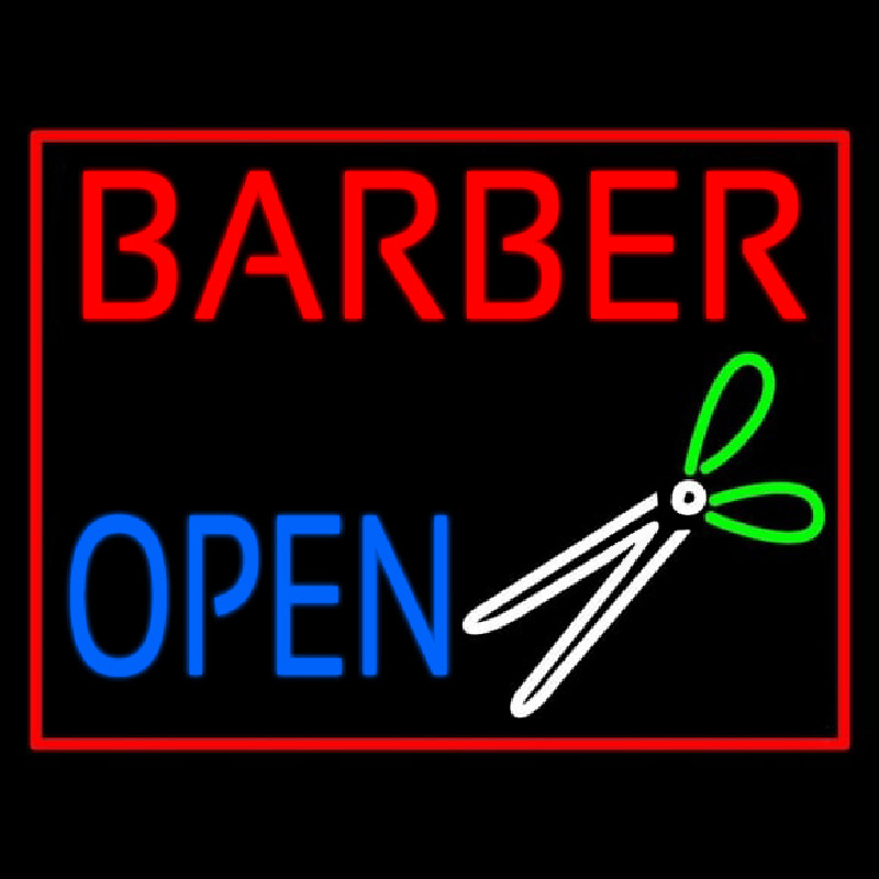 Barber Open Neontábla