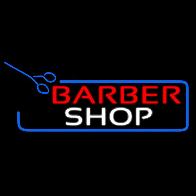 Barber Shop With Scissor Neontábla