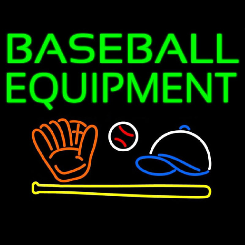 Baseball Equipment Neontábla