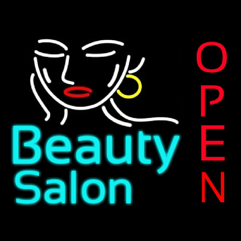 Beauty Salon Open Neontábla