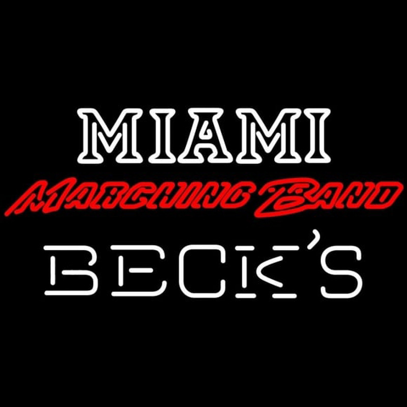 Becks Miami University Band Board Beer Sign Neontábla