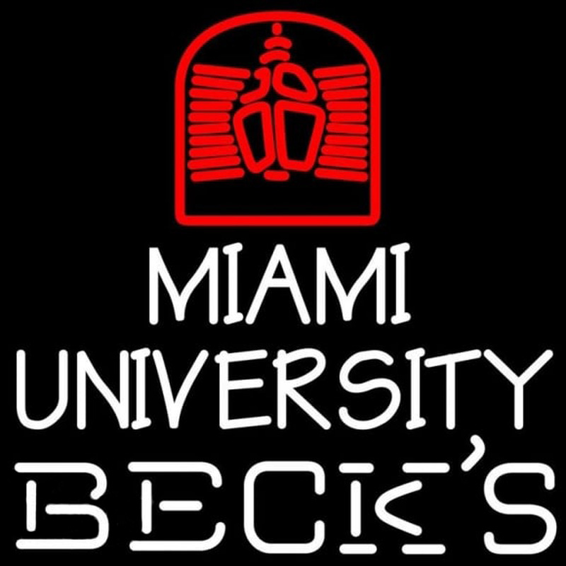 Becks Miami University Beer Sign Neontábla