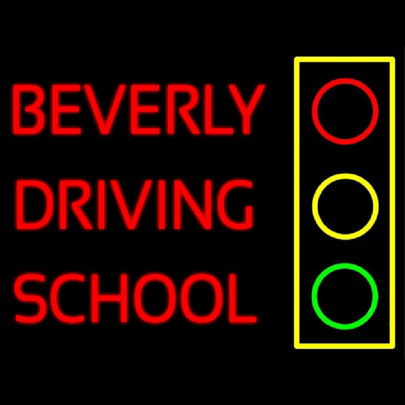 Beverly Driving School Neontábla