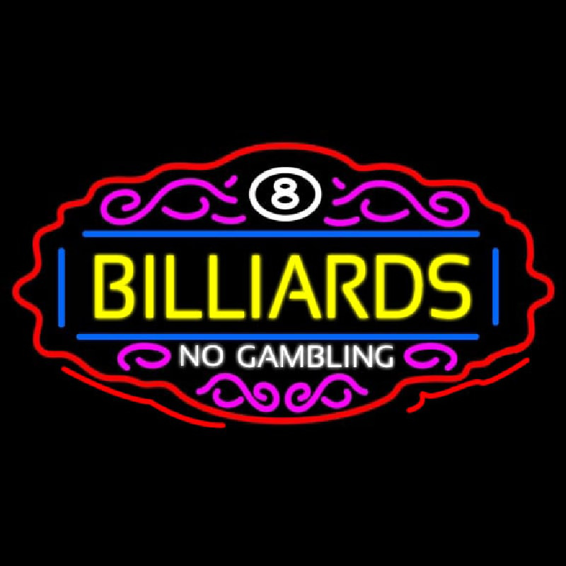 Billiards No Gambling 1 Neontábla