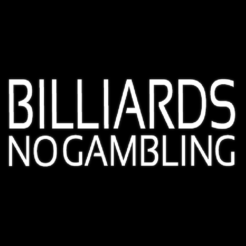 Billiards No Gambling 3 Neontábla