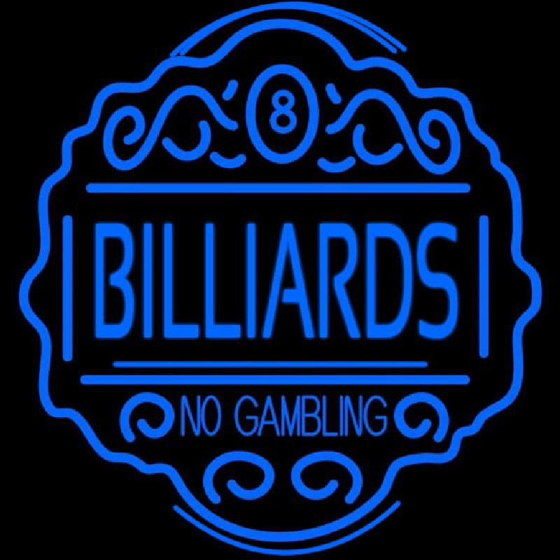 Billiards No Gambling Neontábla