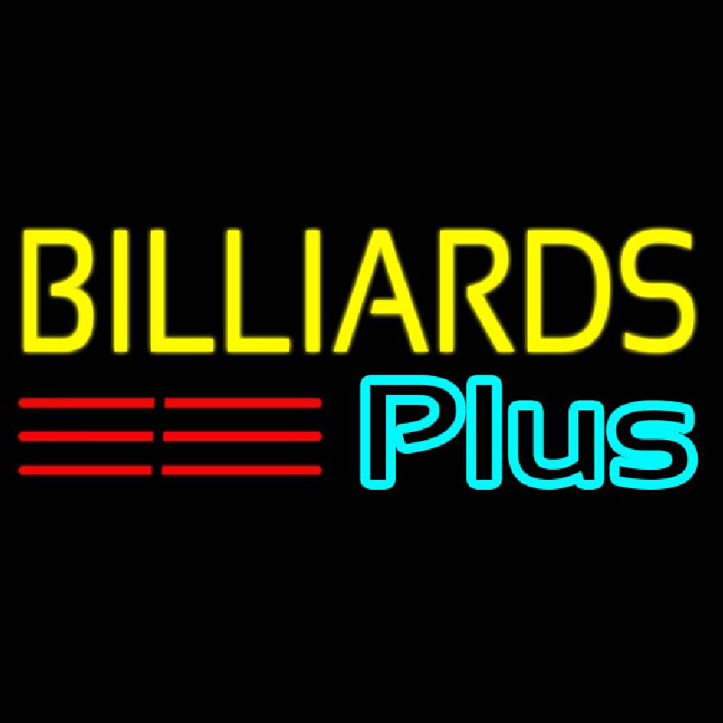 Billiards Plus 1 Neontábla