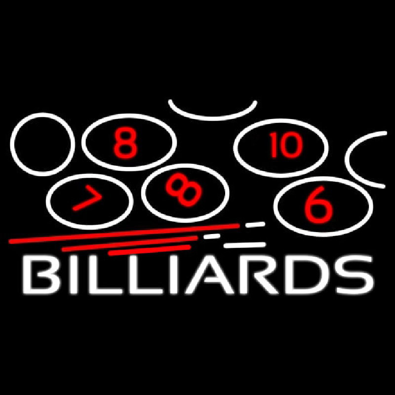 Billiards With Logo 1 Neontábla