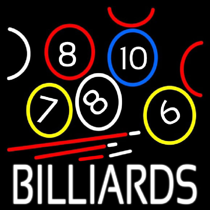 Billiards With Logo Neontábla