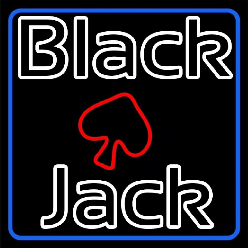 Blackjack White Neontábla