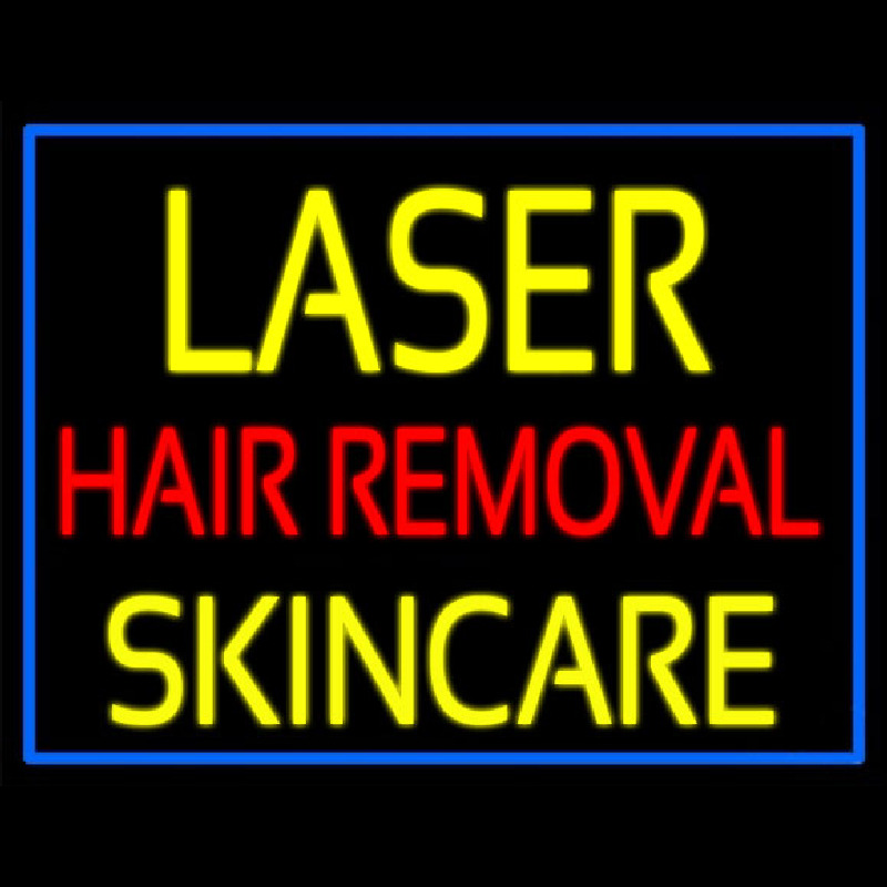 Blue Border Laser Hair Removal Skincare Neontábla