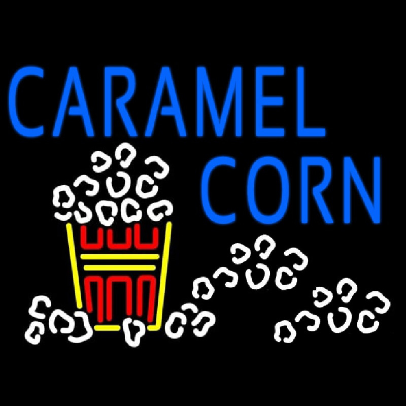 Blue Caramel Corn With Logo Neontábla