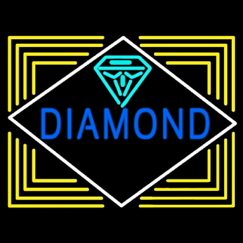 Blue Diamond Block Neontábla