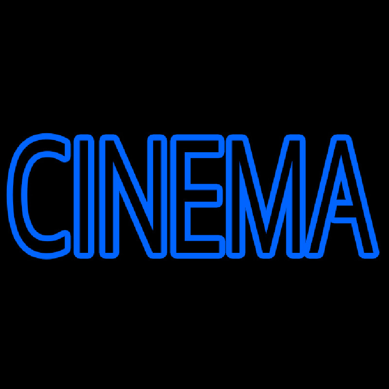 Blue Double Stroke Cinema Neontábla