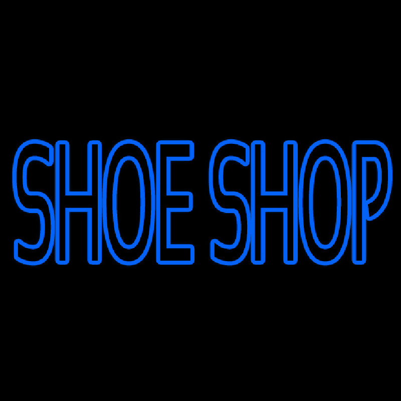 Blue Double Stroke Shoe Shop Neontábla