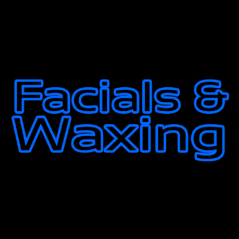 Blue Facial And Wa ing Neontábla