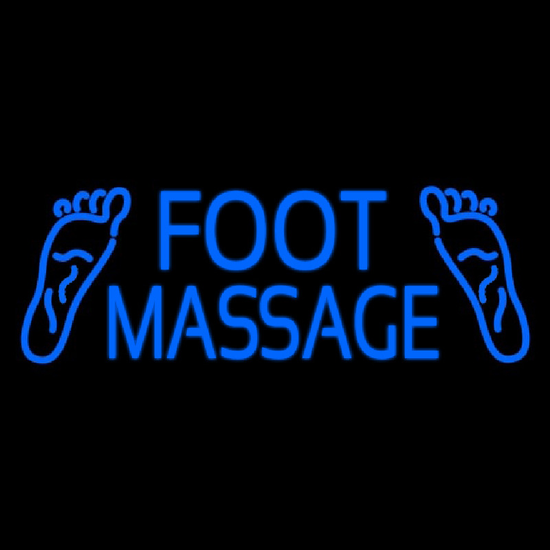 Blue Foot Massage Neontábla