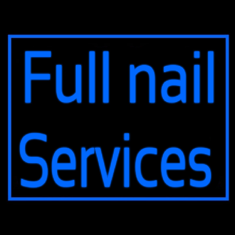 Blue Full Nail Services Neontábla