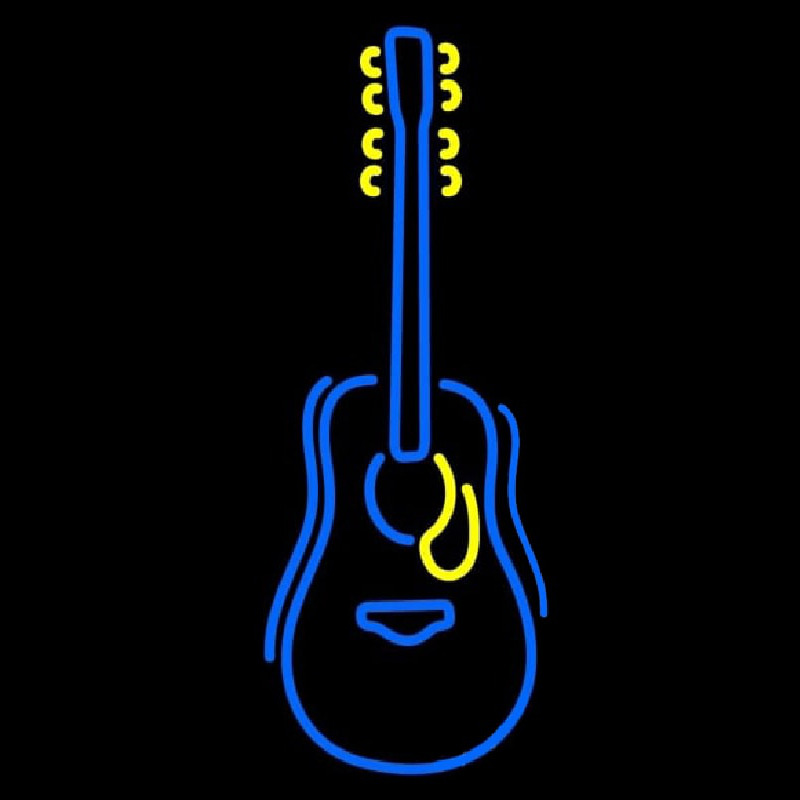 Blue Guitar Logo Neontábla