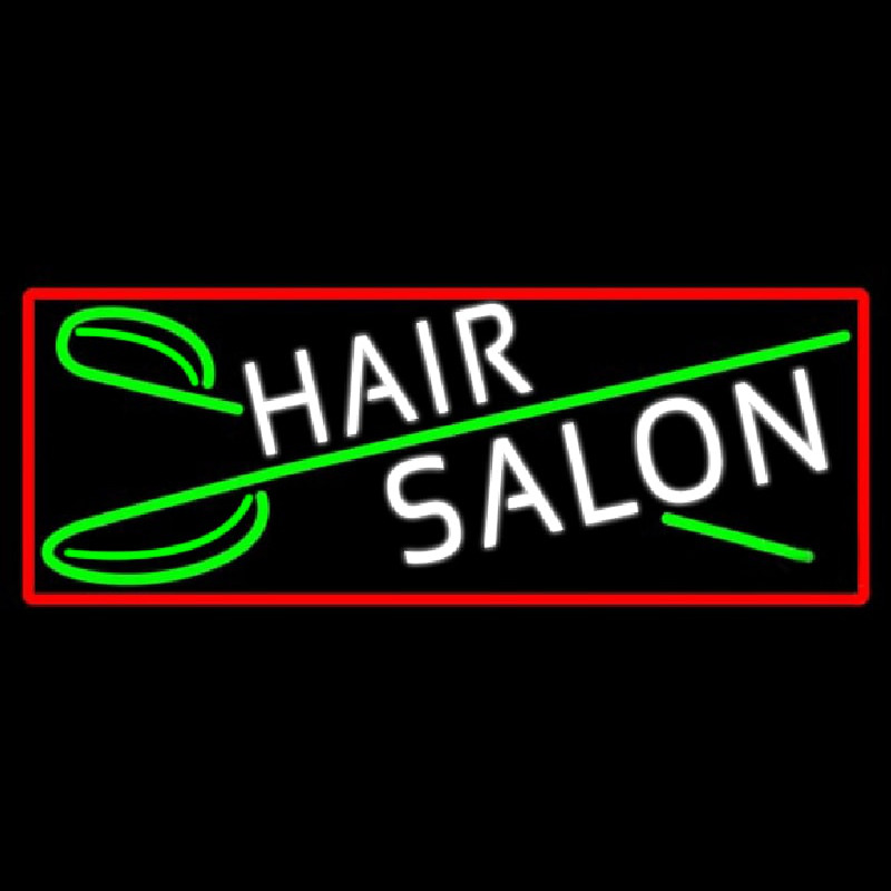 Blue Hair Salon With Scissor Neontábla