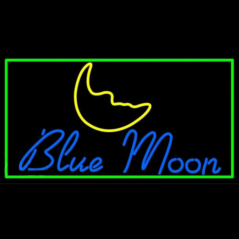 Blue Moon Italic Beer Sign Neontábla