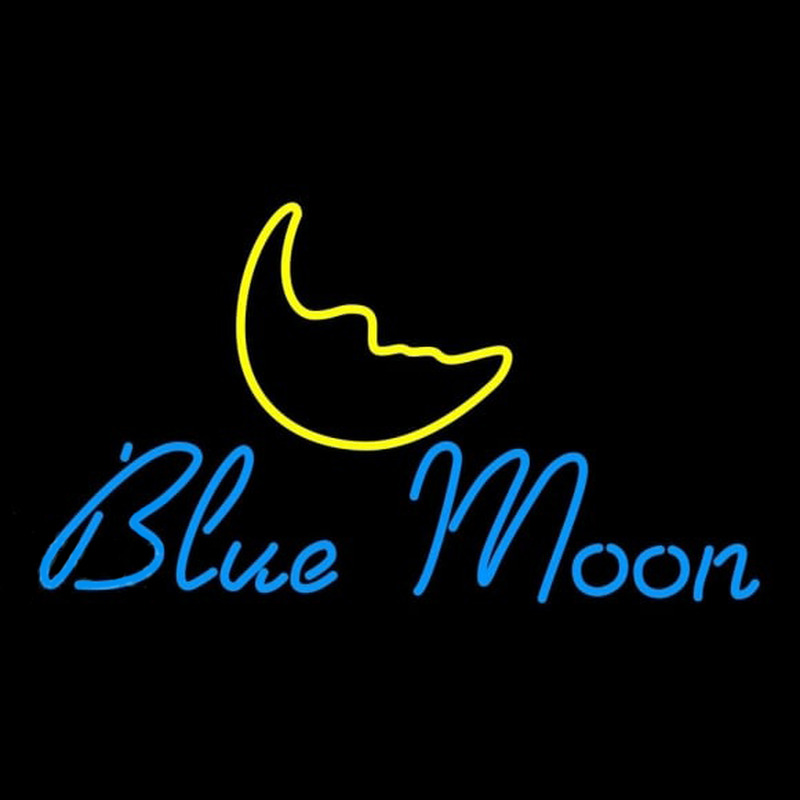 Blue Moon Italic Beer Sign Neontábla