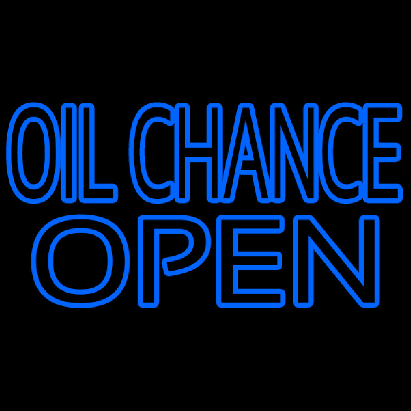 Blue Oil Change Open Neontábla