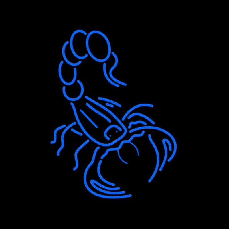 Blue Scorpion Logo Neontábla