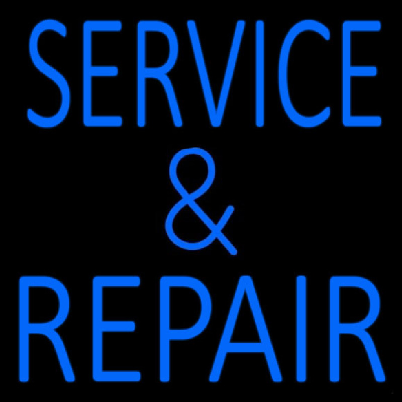 Blue Service And Repair 1 Neontábla