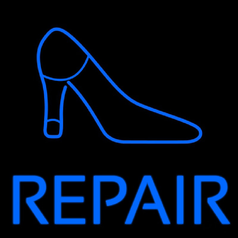 Blue Shoe Repair With Sandal Neontábla