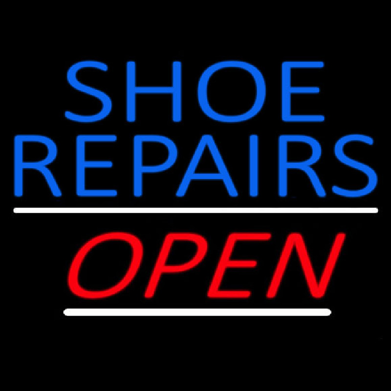 Blue Shoe Repairs Open Neontábla