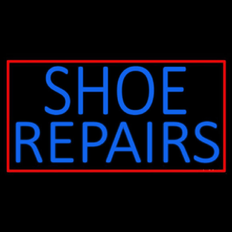 Blue Shoe Repairs With Border Neontábla