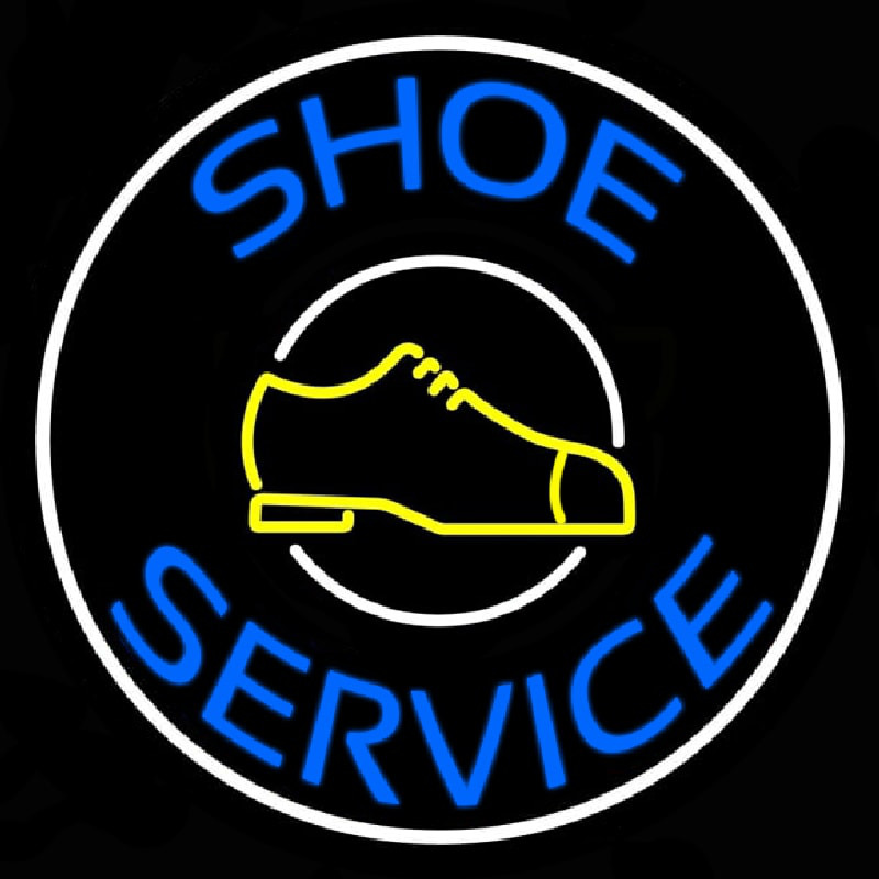 Blue Shoe Service Neontábla