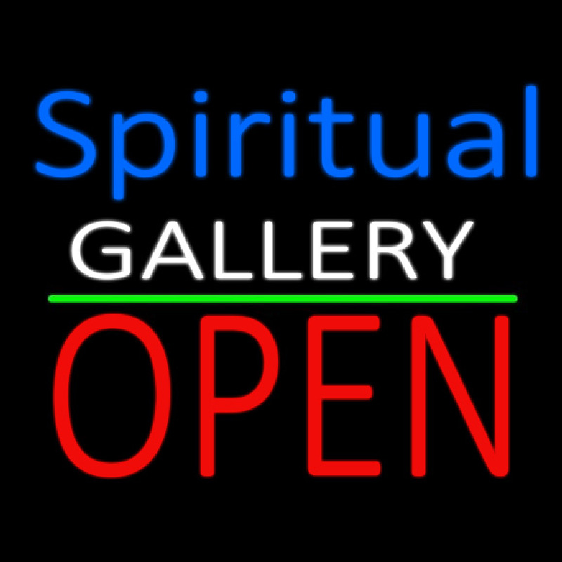 Blue Spritual White Gallery With Open 1 Neontábla