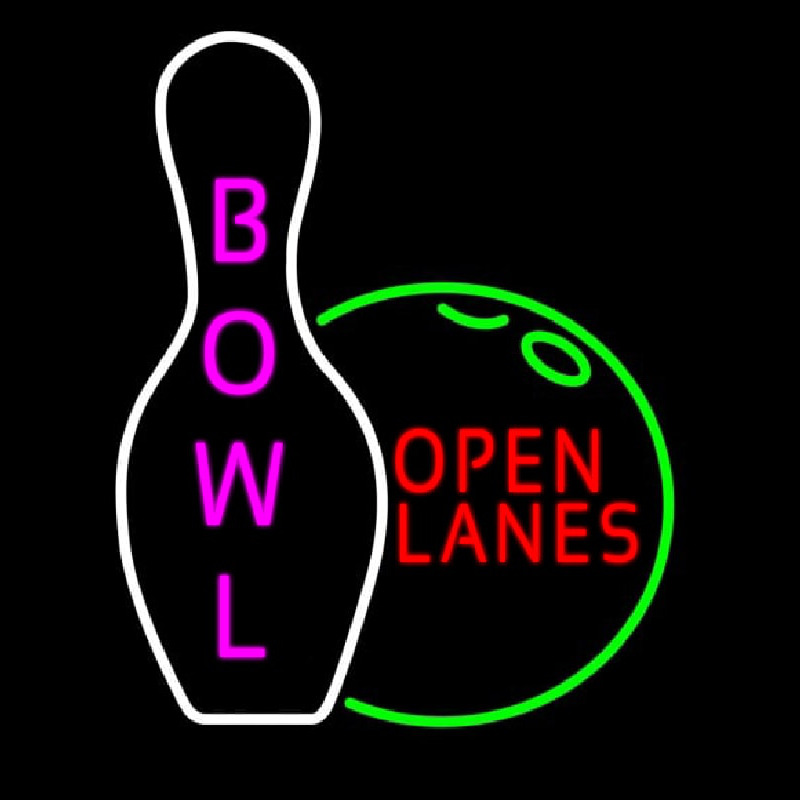 Bowl Open Lanes Neontábla