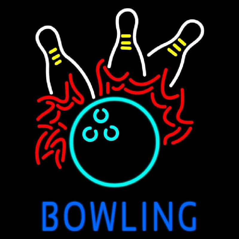 Bowling Fire Neontábla