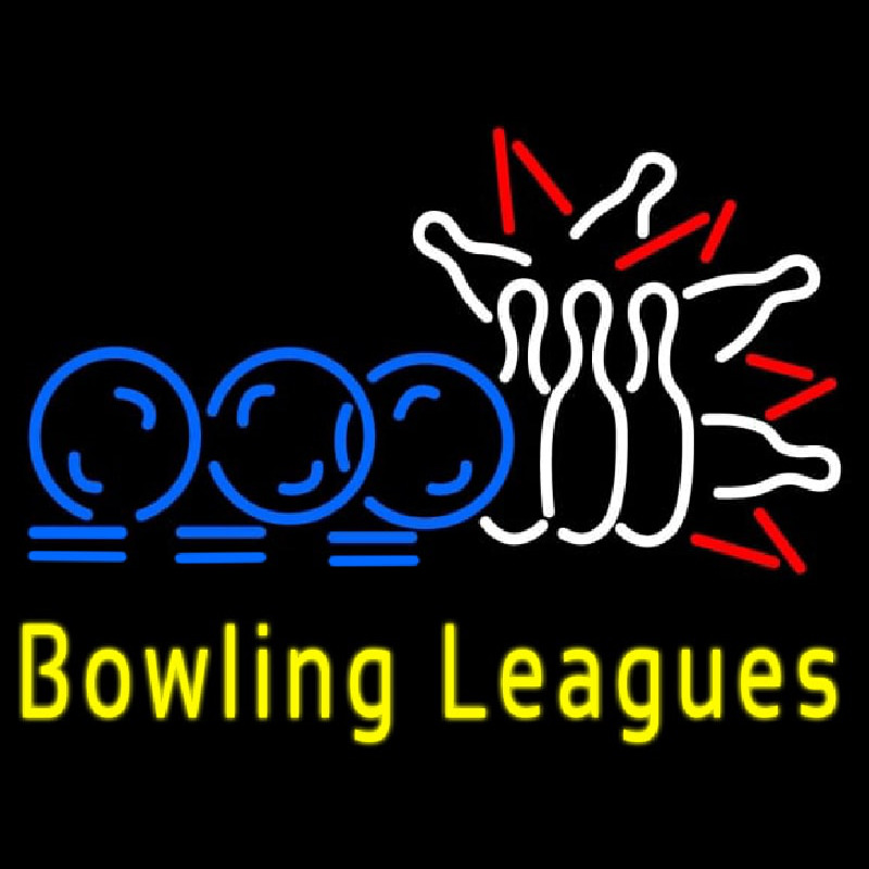 Bowling Leagues Neontábla