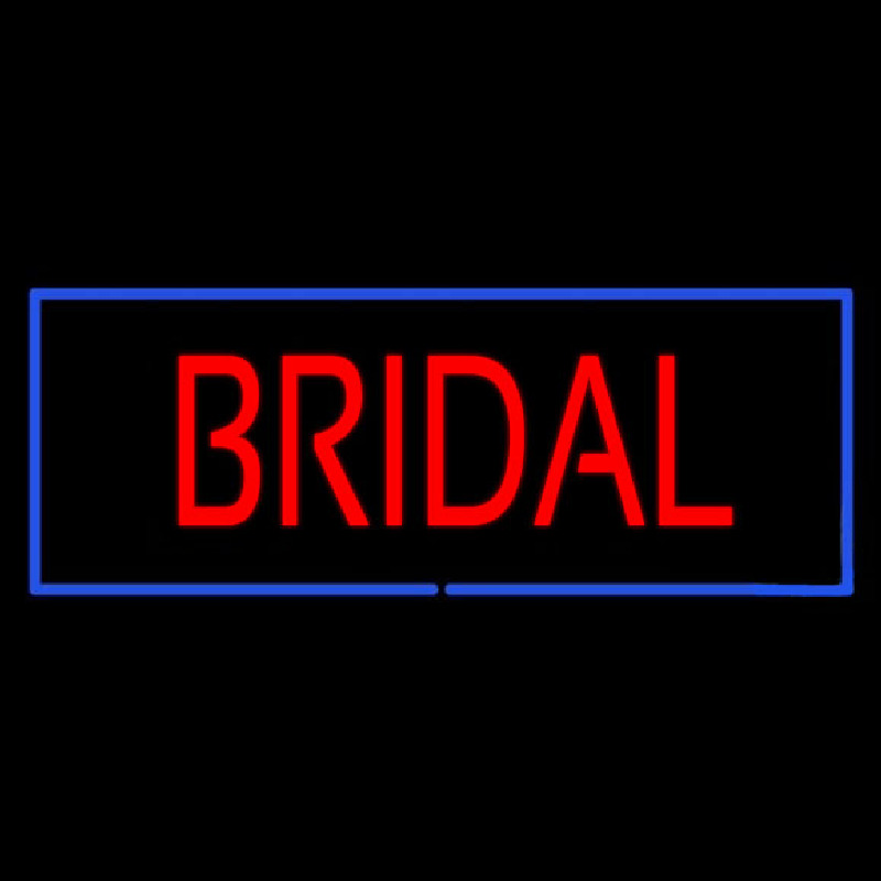 Bridal Rectangle Blue Neontábla