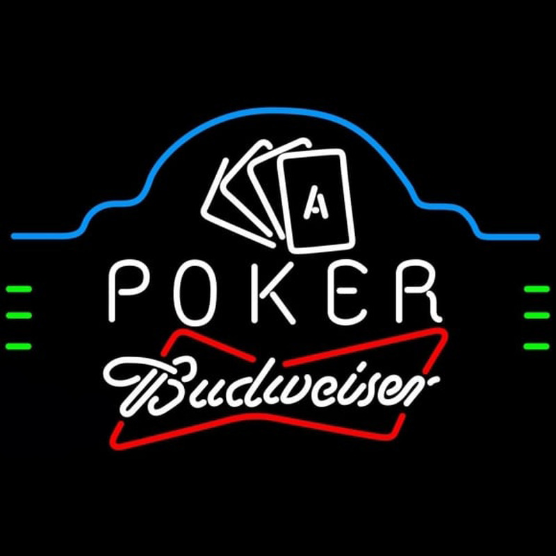 Budweiser Poker Ace Cards Beer Sign Neontábla